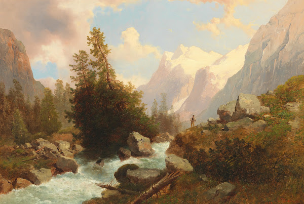 Blick auf das Wetterhorn 1877