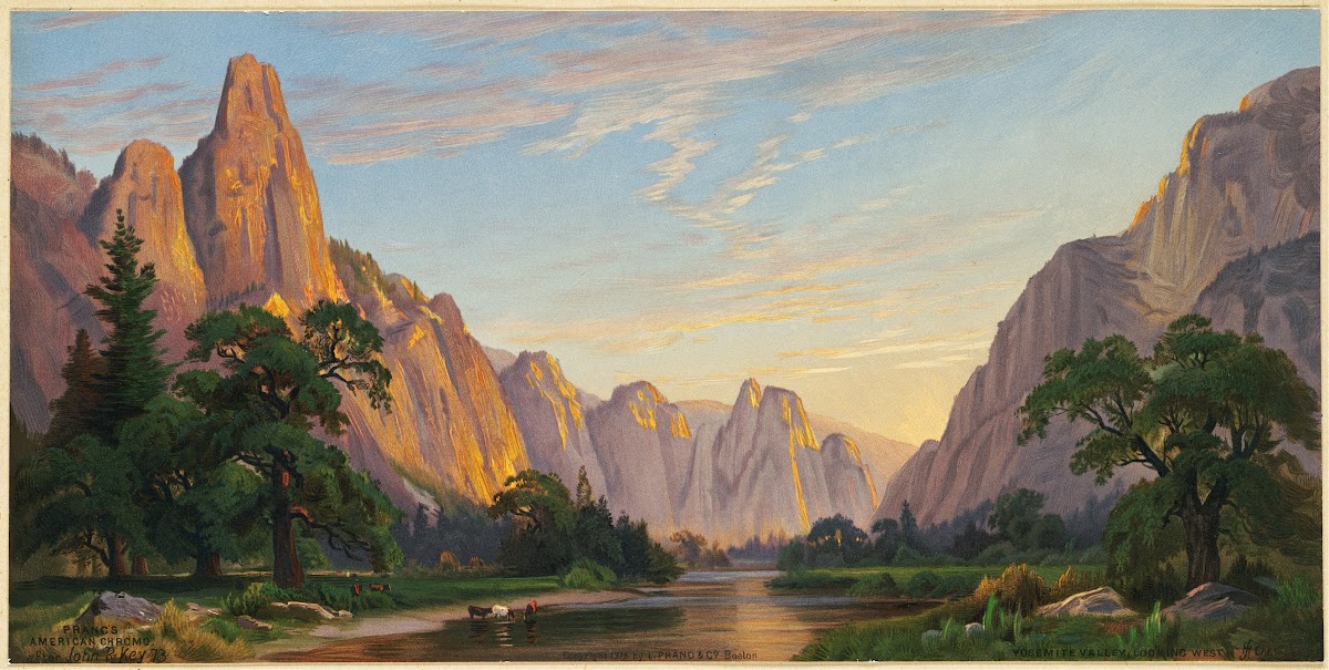 Yosemite Valley Looking West 1861 1873