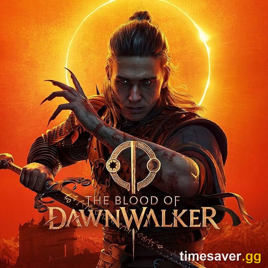 The Blood of Dawnwalker official cover art showing protagonist Coen with vampiric claws against an eclipse motif
