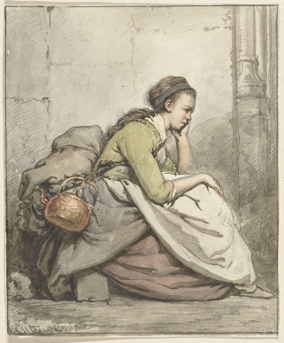 Zittende vrouw met een koperen ketel 1763   1826
