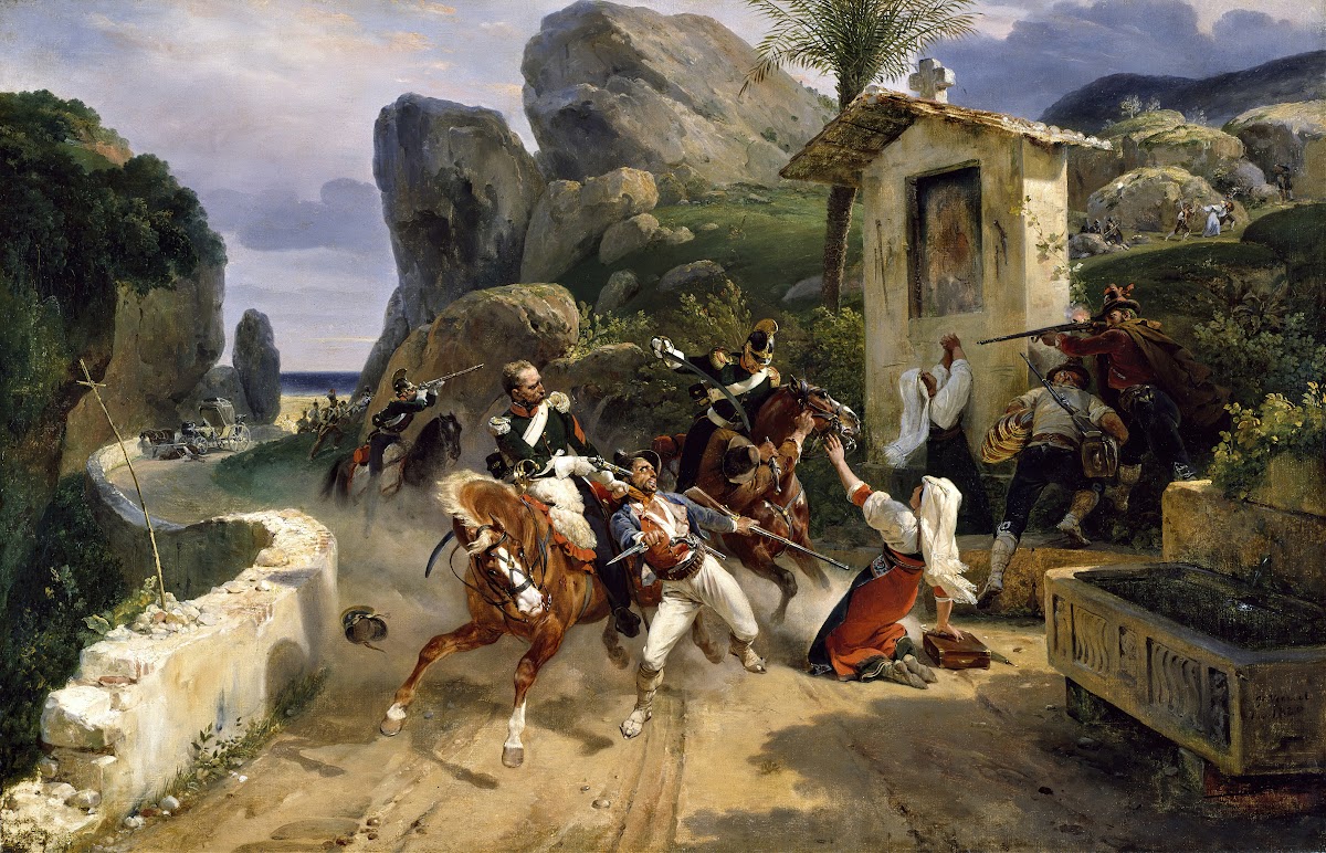 Italian Brigands Surprised By Papal Troops 1831
