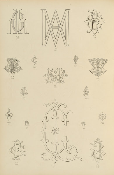 Album de chiffres  monogrammes couronnes de noblesse francaises et etrangeres Pl