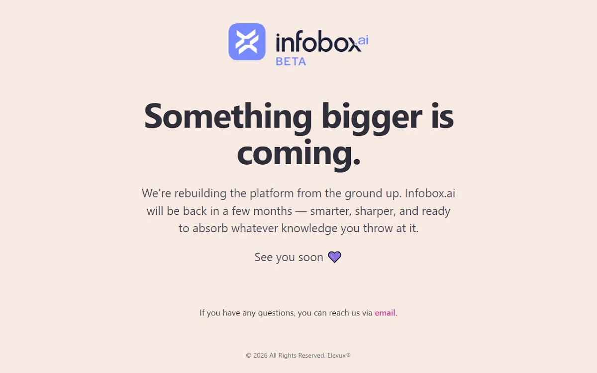 Captura de Infobox.ai