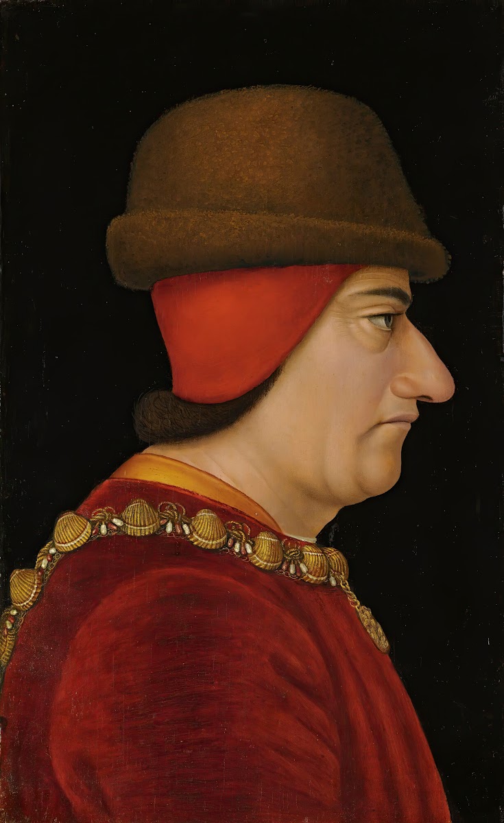 Profile Portrait Of Louis Xi King Of France 1423 1483 Wearing The Collar Of The