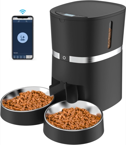 Balimo Comedero Automático Doble para Dos Mascotas con Divisor