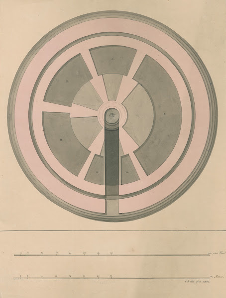 Plan of a round building the Pinacotheca for Schematic Painting