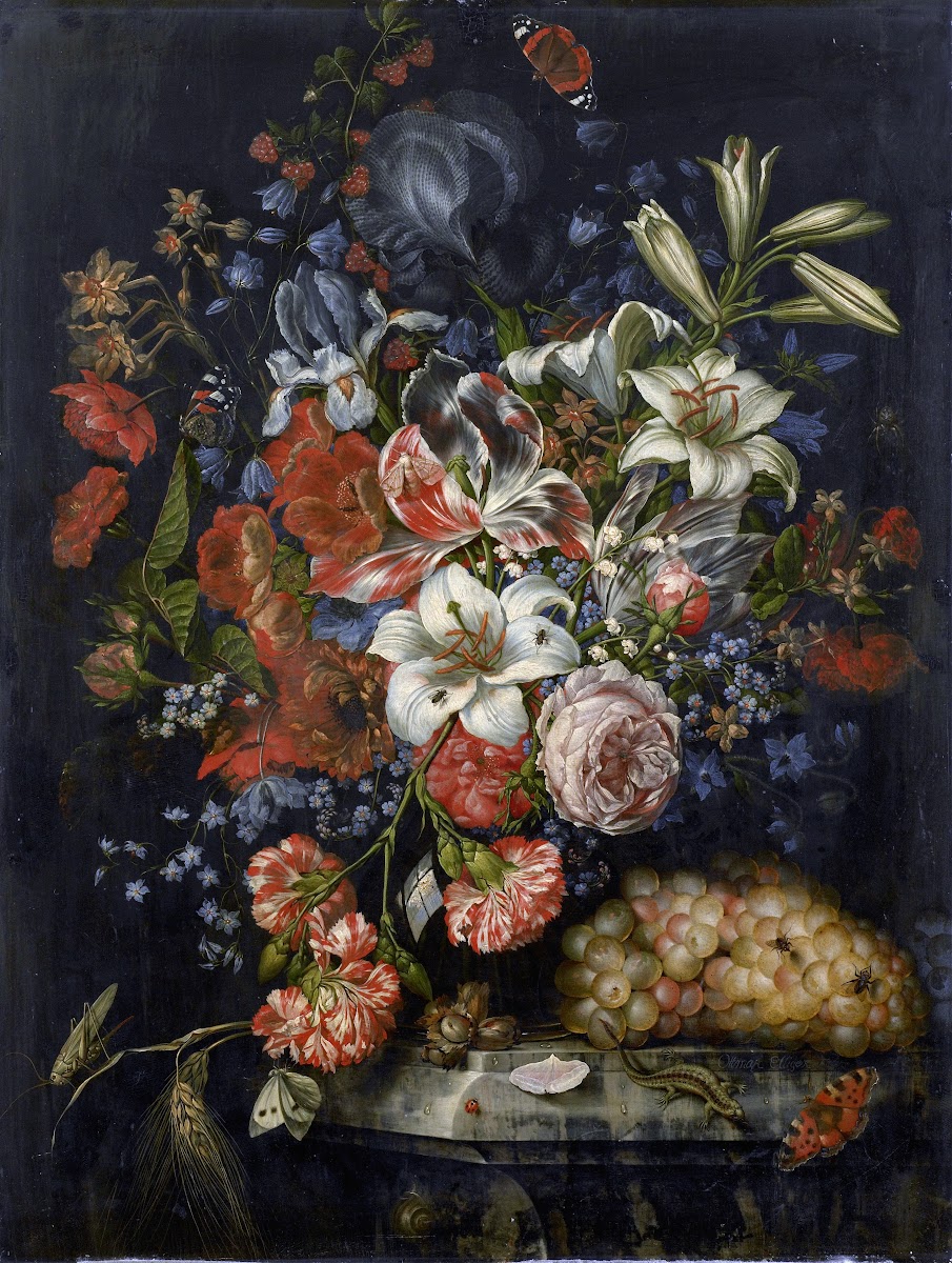 Still Life with Flowers and Fruit 1671