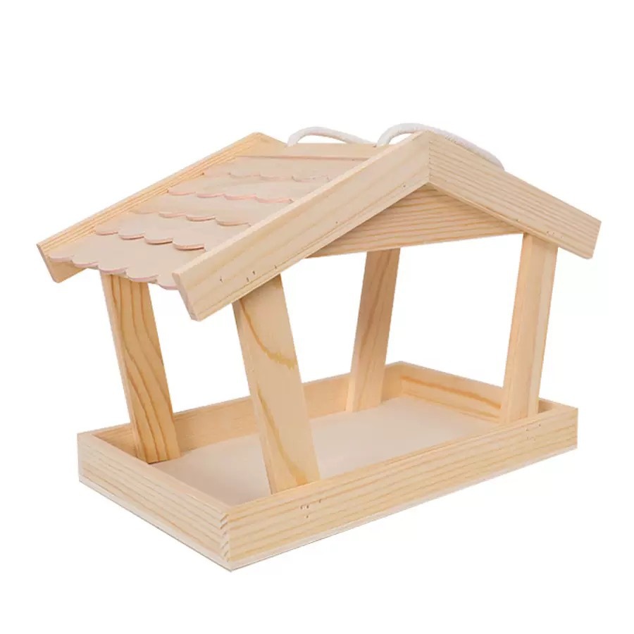Pine wood birdhouse for hanging