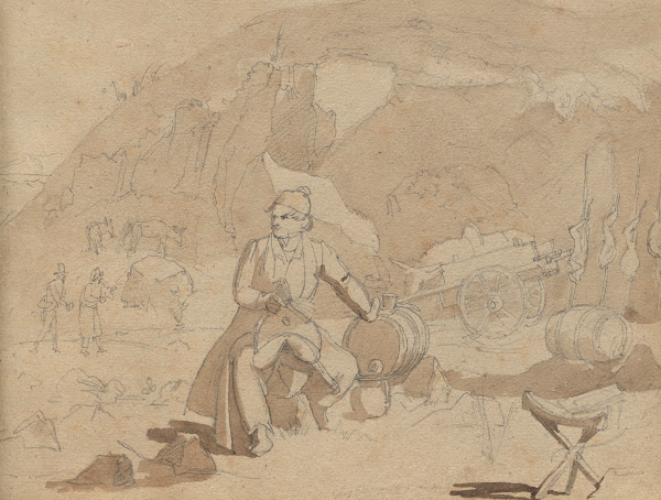 Album with Views of Rome and Surroundings Landscape Studies page 39a Figure in a