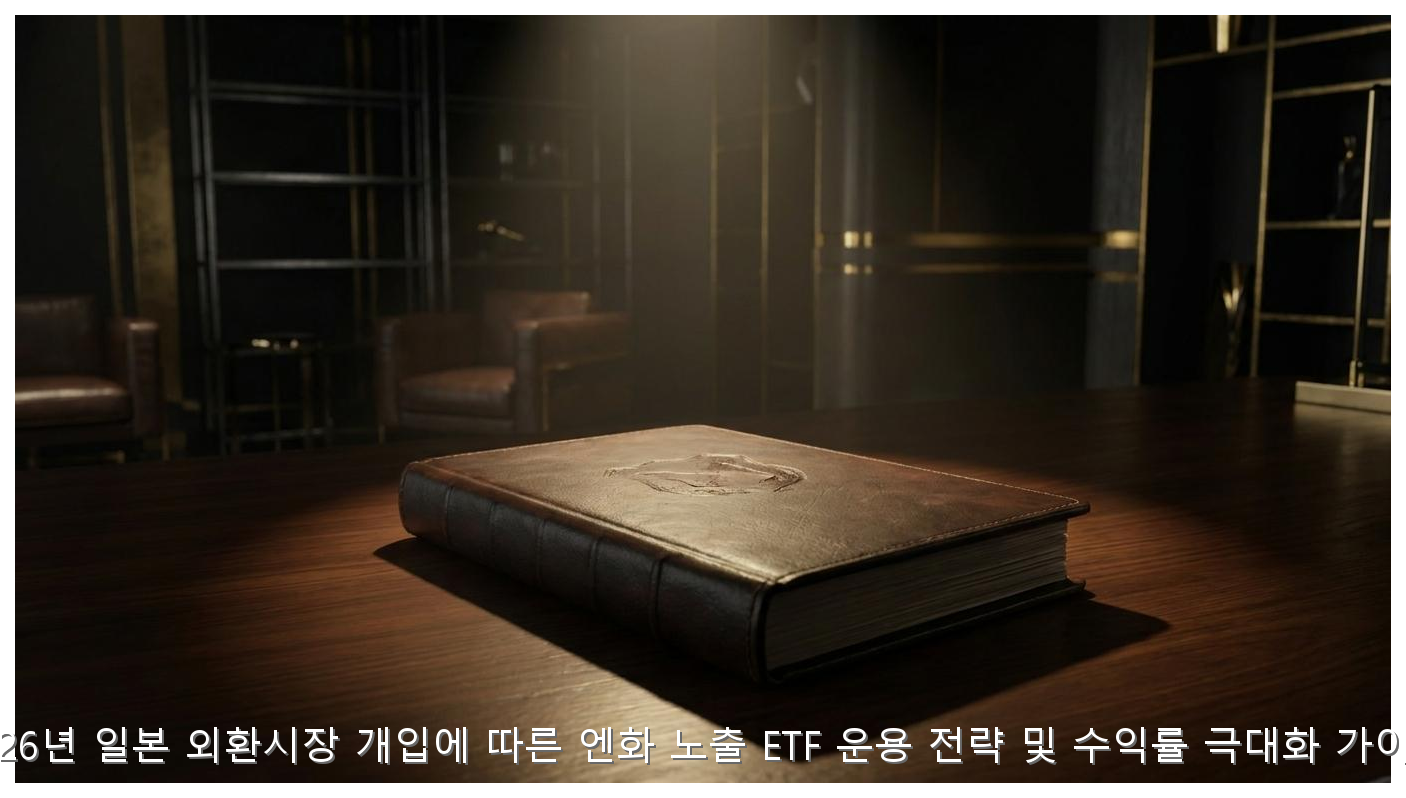 2026년 일본 외환시장 개입에 따른 엔화 노출 ETF 운용 전략 및 수익률 극대화 가이드 핵심 안내 및 분석 인포그래픽 (5)