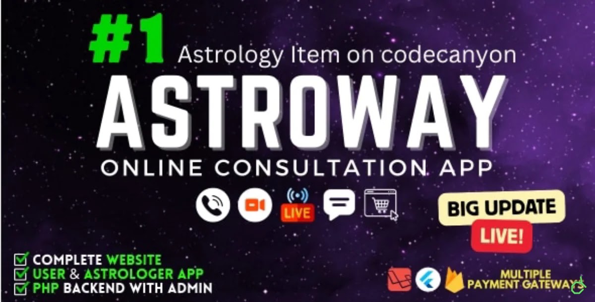 Preview of AstroWay – Complete Astrology Consultation Platform with Chat, Audio/Video Calls, Live Streaming item