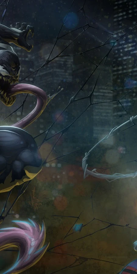 Marvel Comics, Spider-Man, Venom, Artwork 5K Phone Wallpaper