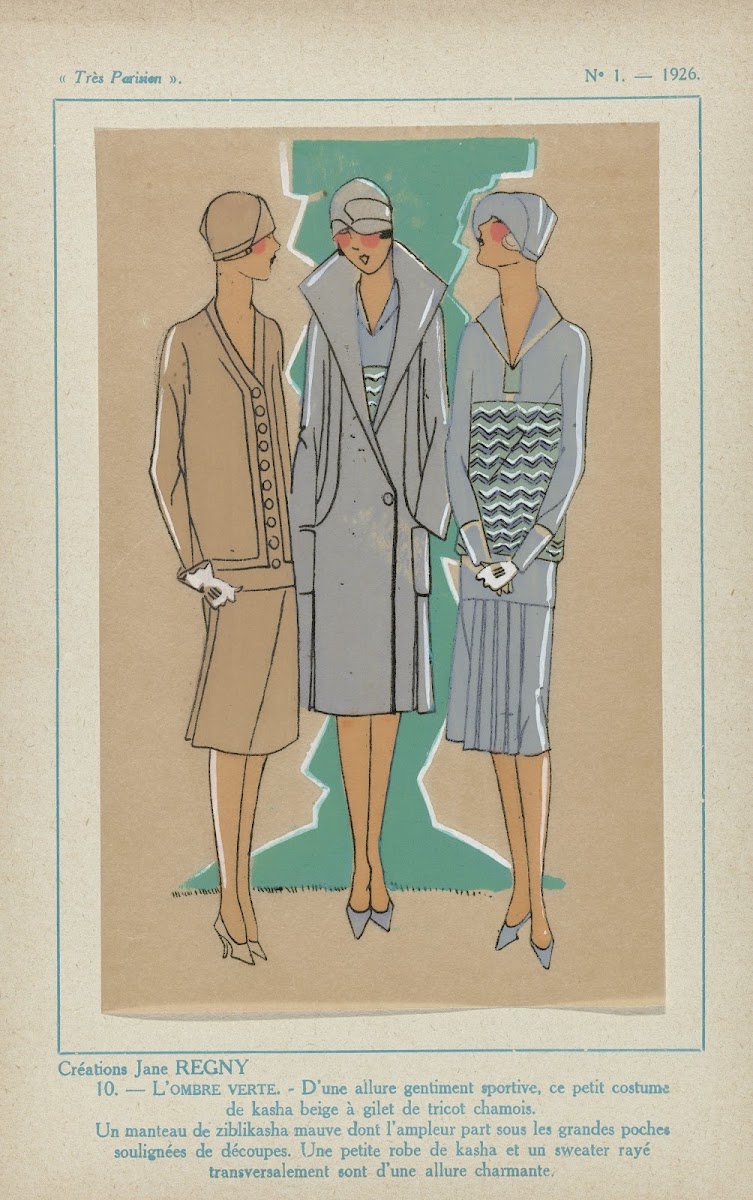 Créations Jane Regny  Lombre Verte 1926