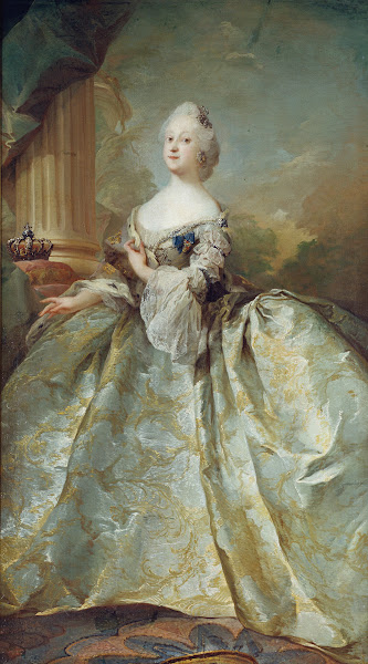 Portrait of Louise Frederik Vs first queen 1751