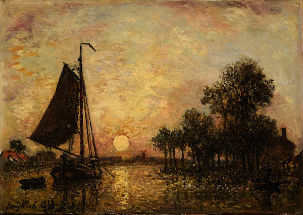 Coucher de soleil en Hollande 1868