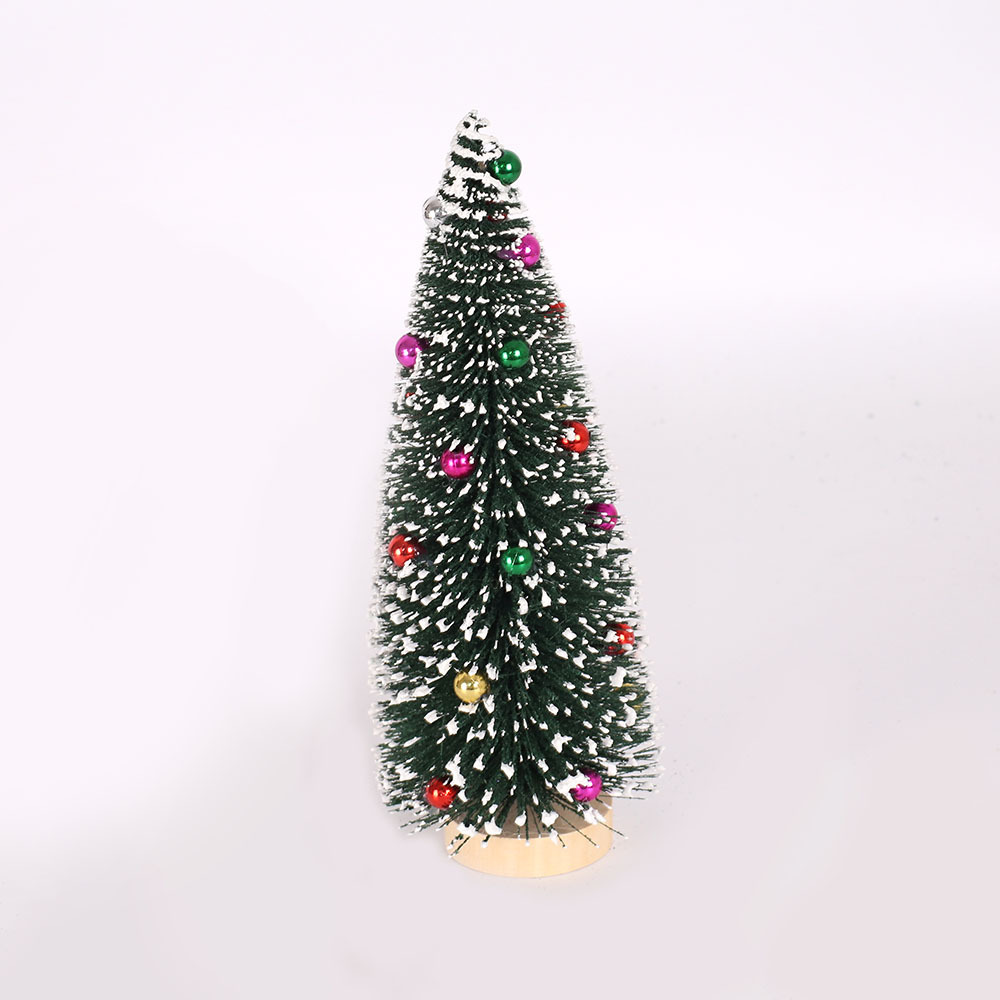 Mini-Weihnachtsbaum mit Beflockung und Perlen