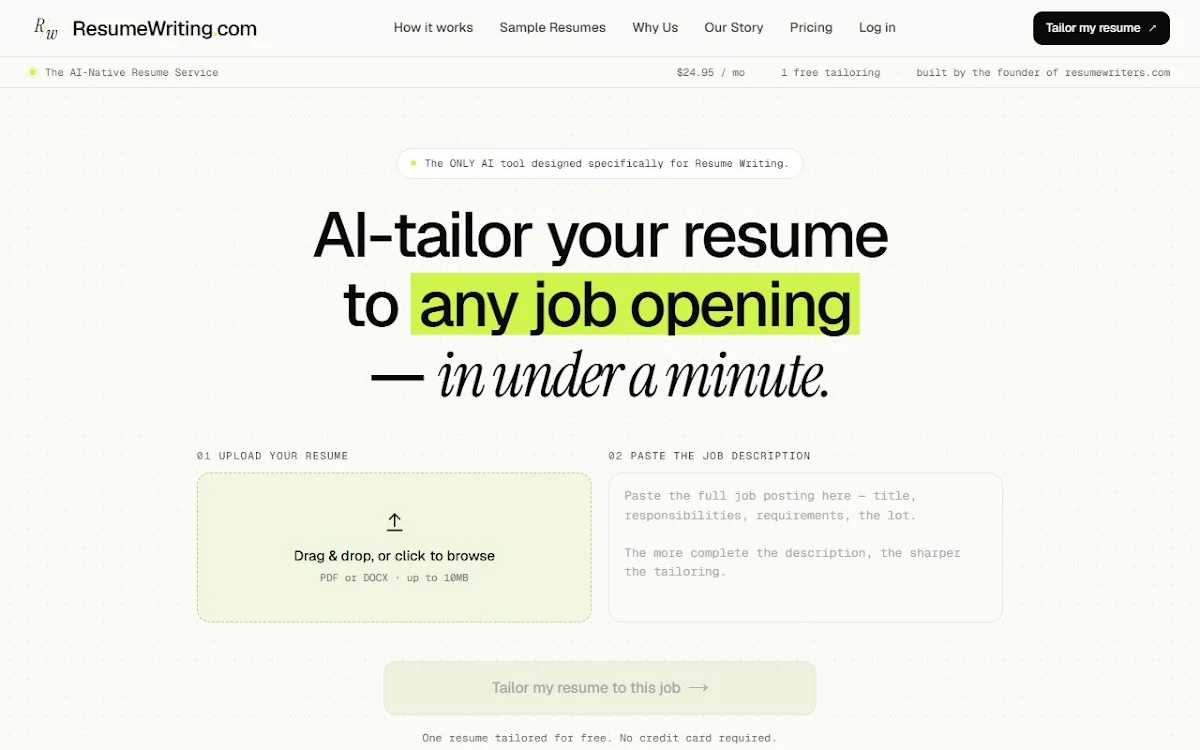Captura de ResumeWriting