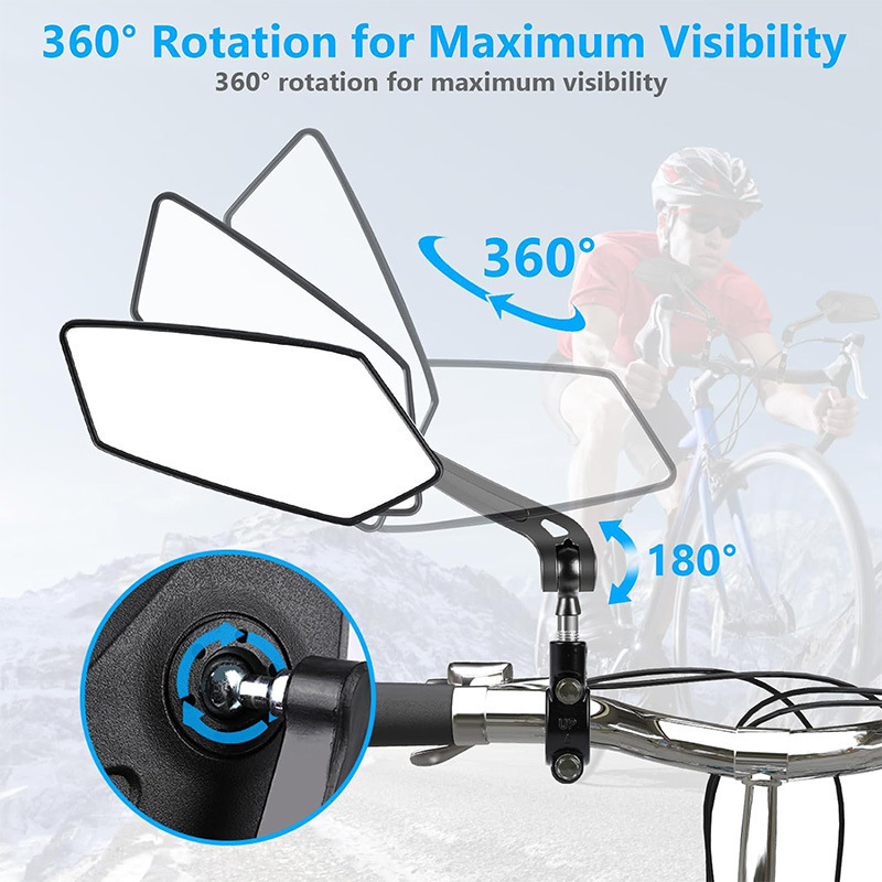 Bike Rearview Mirror KS-0804, 360° adjustable