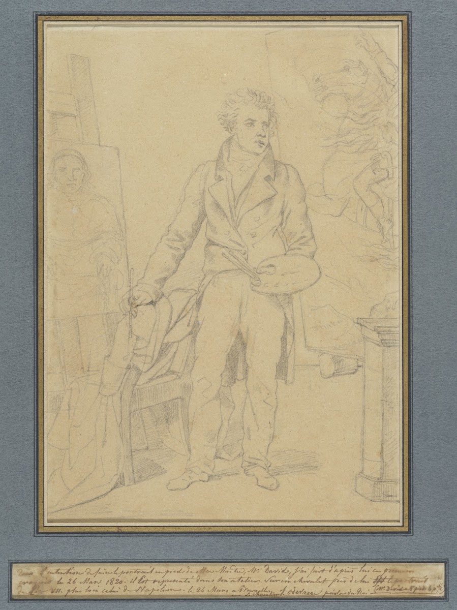 Jacques Louis David in his workshop in Brussels 1820