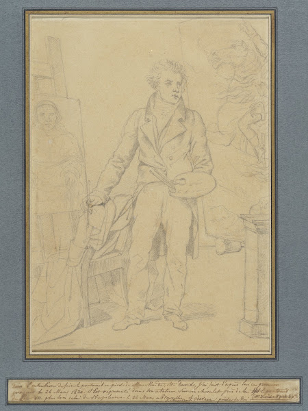 Jacques Louis David in his workshop in Brussels 1820