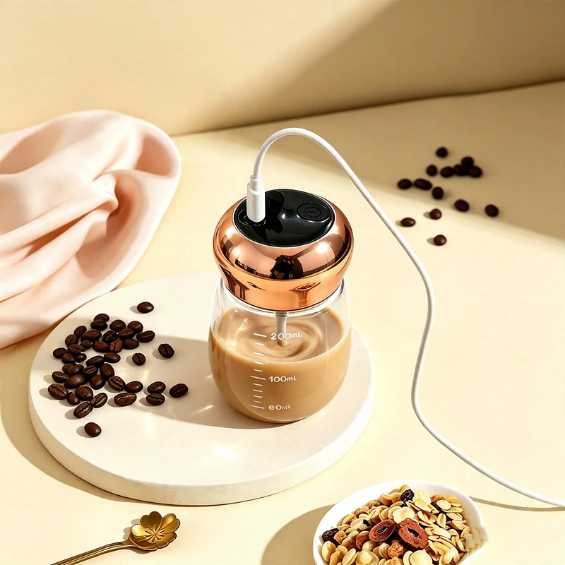 Electric Whisking Mixer made of Glass with Temperature Display