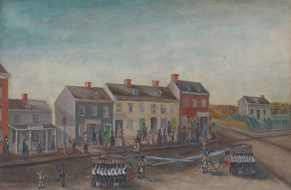 Firemens Washing Day 1870s