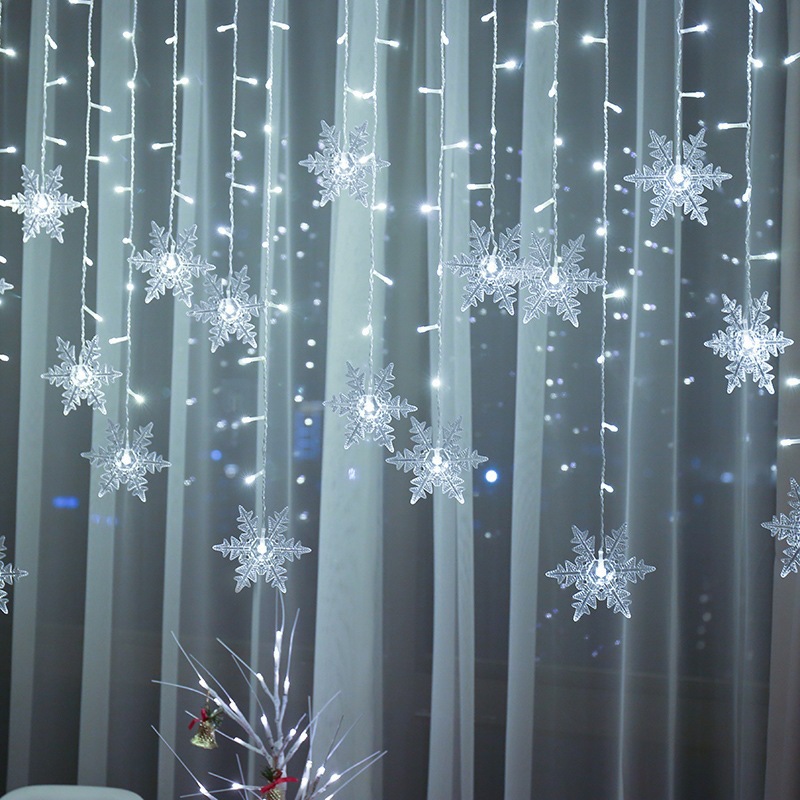 LED-Schneeflocken-Lichtervorhang