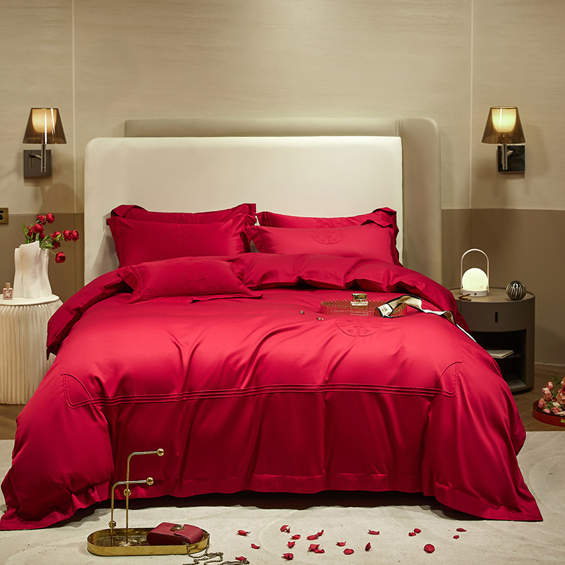 Wedding bedding set made of long-staple cotton