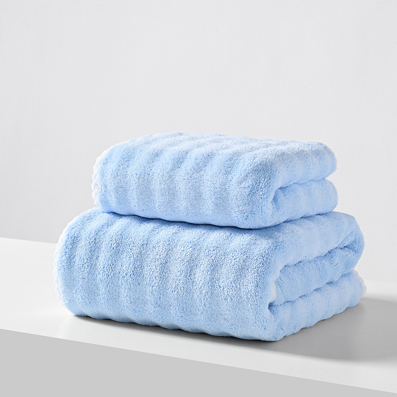 Bath towel and towel made of coral fleece