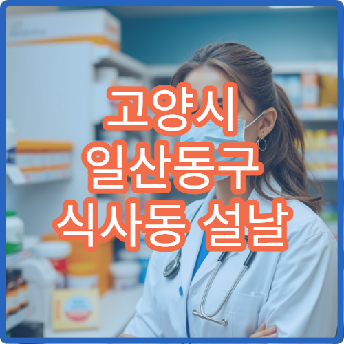 고양시 일산동구 식사동 설날 명절 연휴 문 여는 약국 당번