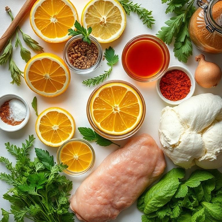 Ingredients for Refreshing Honey Citrus Iced Tea Recipe for Hot Days: Quick & Homemade