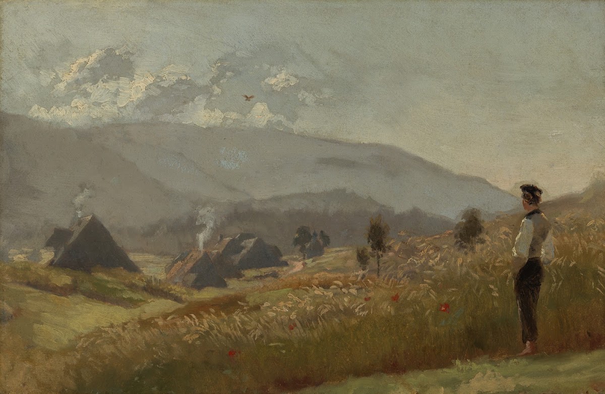 Junger Bauer am Kornfeld ca 1862