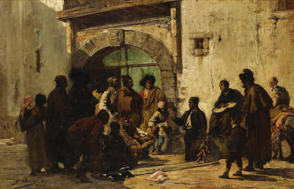 A Puppetshow On A Spanish Street 1869
