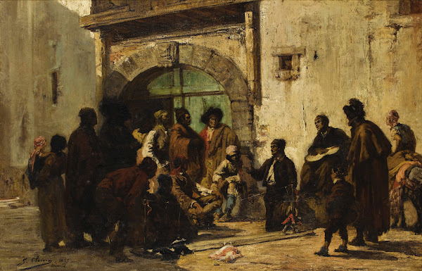 A Puppetshow On A Spanish Street 1869