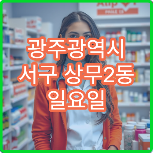 광주광역시 서구 상무2동 일요일 당번약국 진통소염제 판매