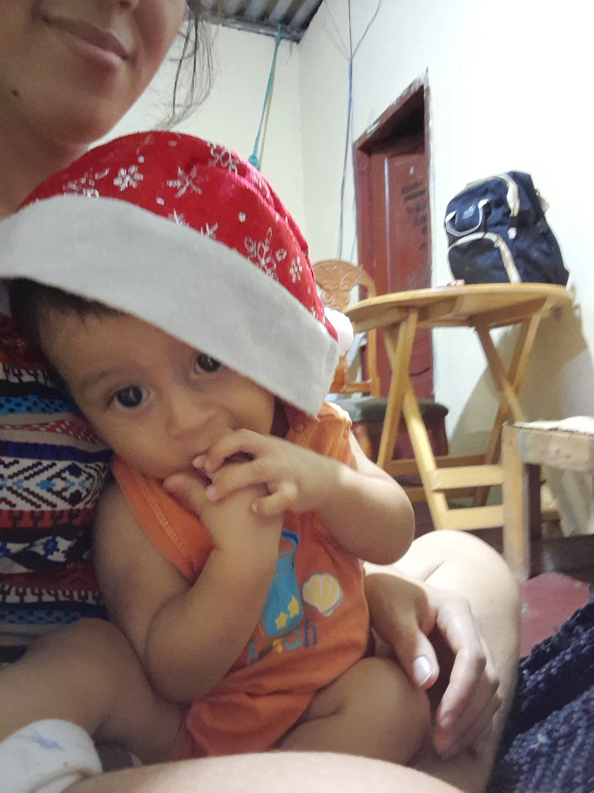 Eduardo: Con su gorrito de papa noel