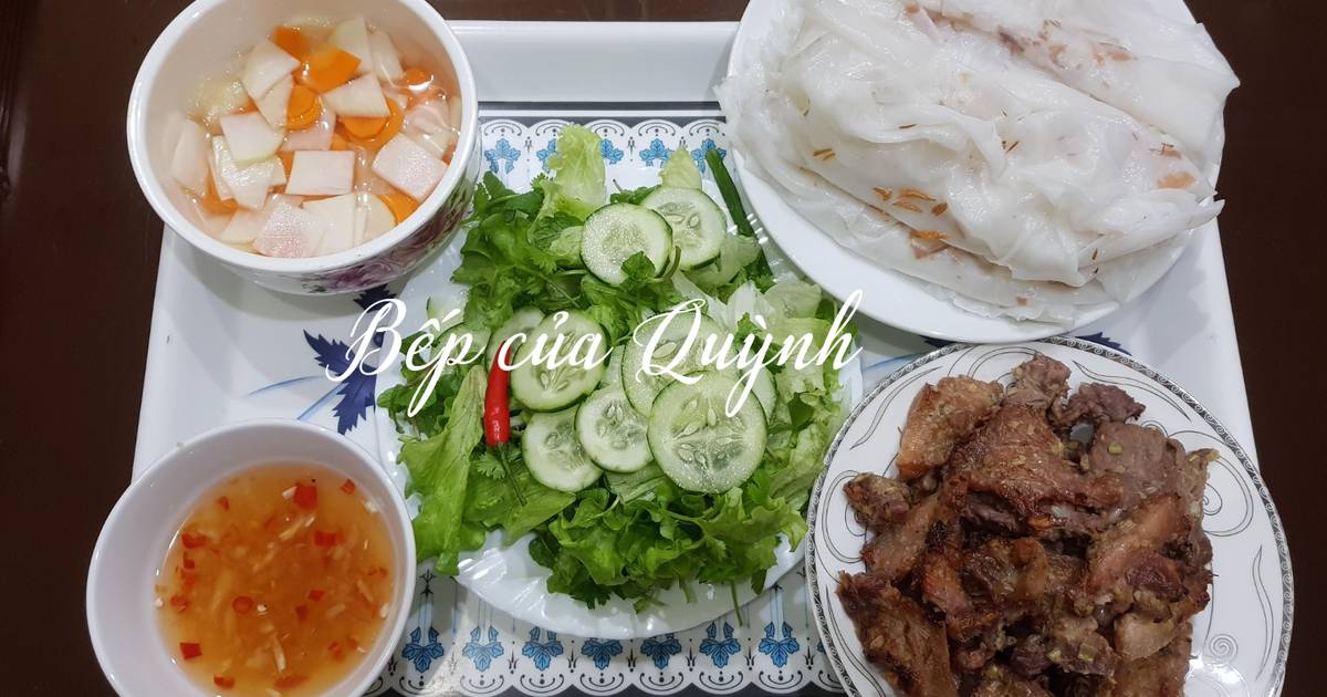 Bánh ướt thịt nướng