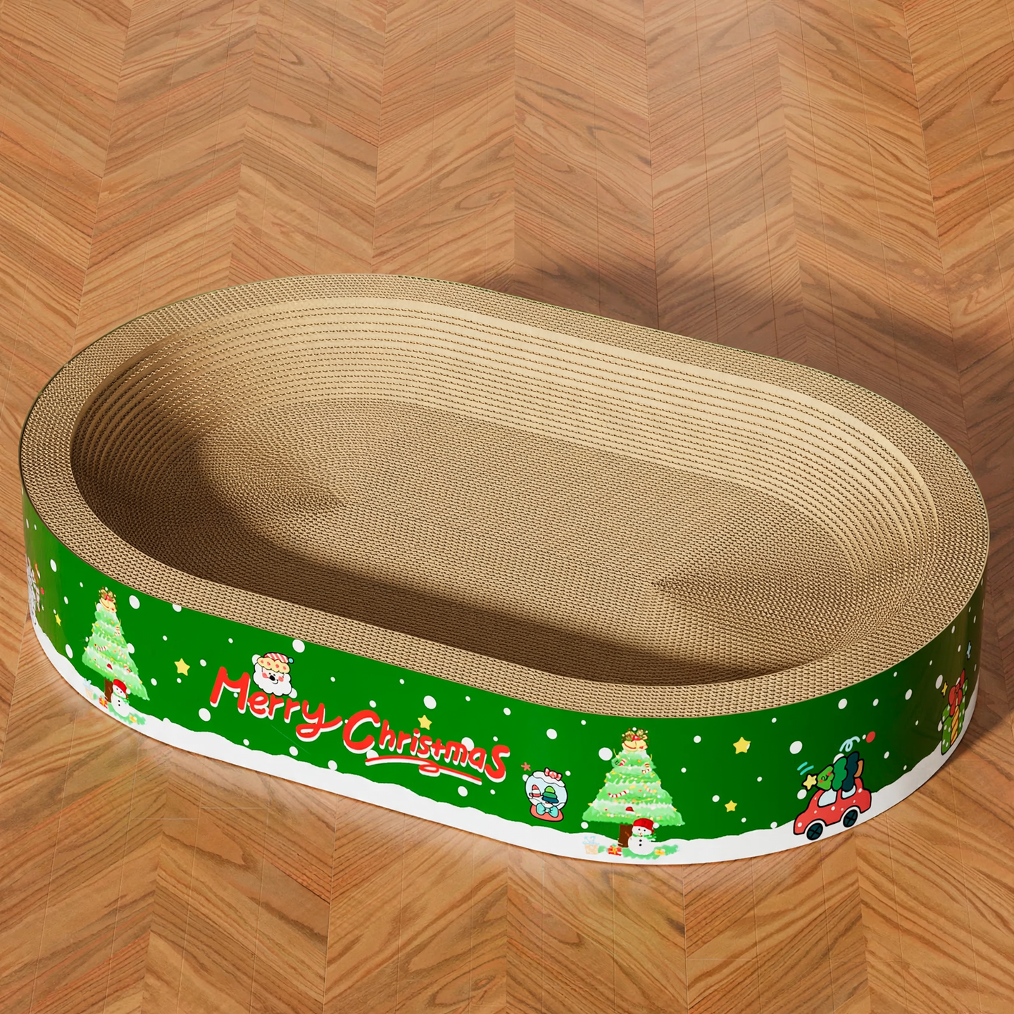 Cardboard scratching board for cats