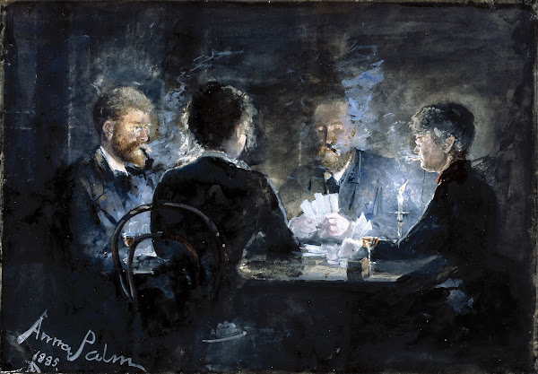 A Game Of Lhombre In BrøNdums Hotel 1885