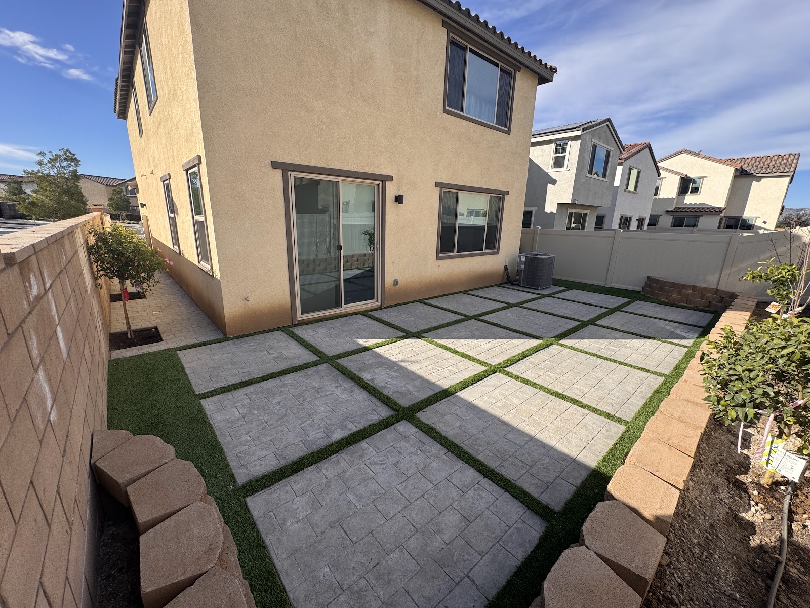 Artificial turf installation