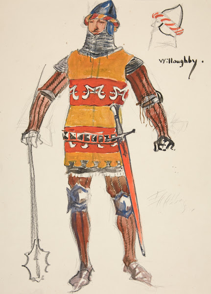 Willoughby costume sketch for Henry Irvings Planned Production of King Richard I