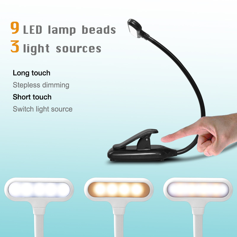 LED-Klemmleuchte für Schreibtisch und Wohnheim