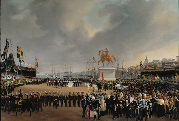 The Unveiling of the Equestrian Statue of Carl XIV Johan of Sw in 1854