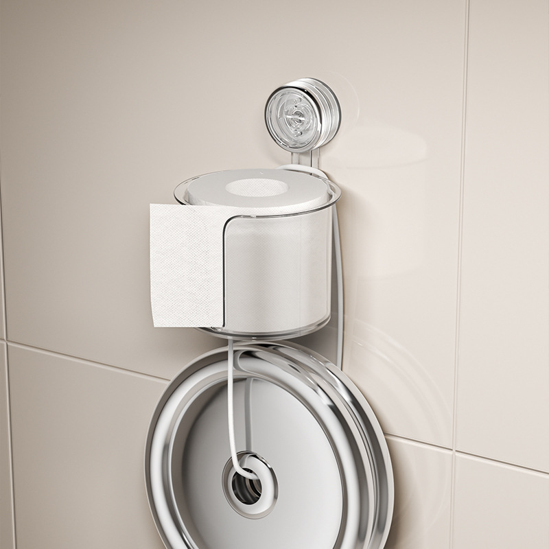 Saugnapf-Toilettenpapierhalter, wandmontiert
