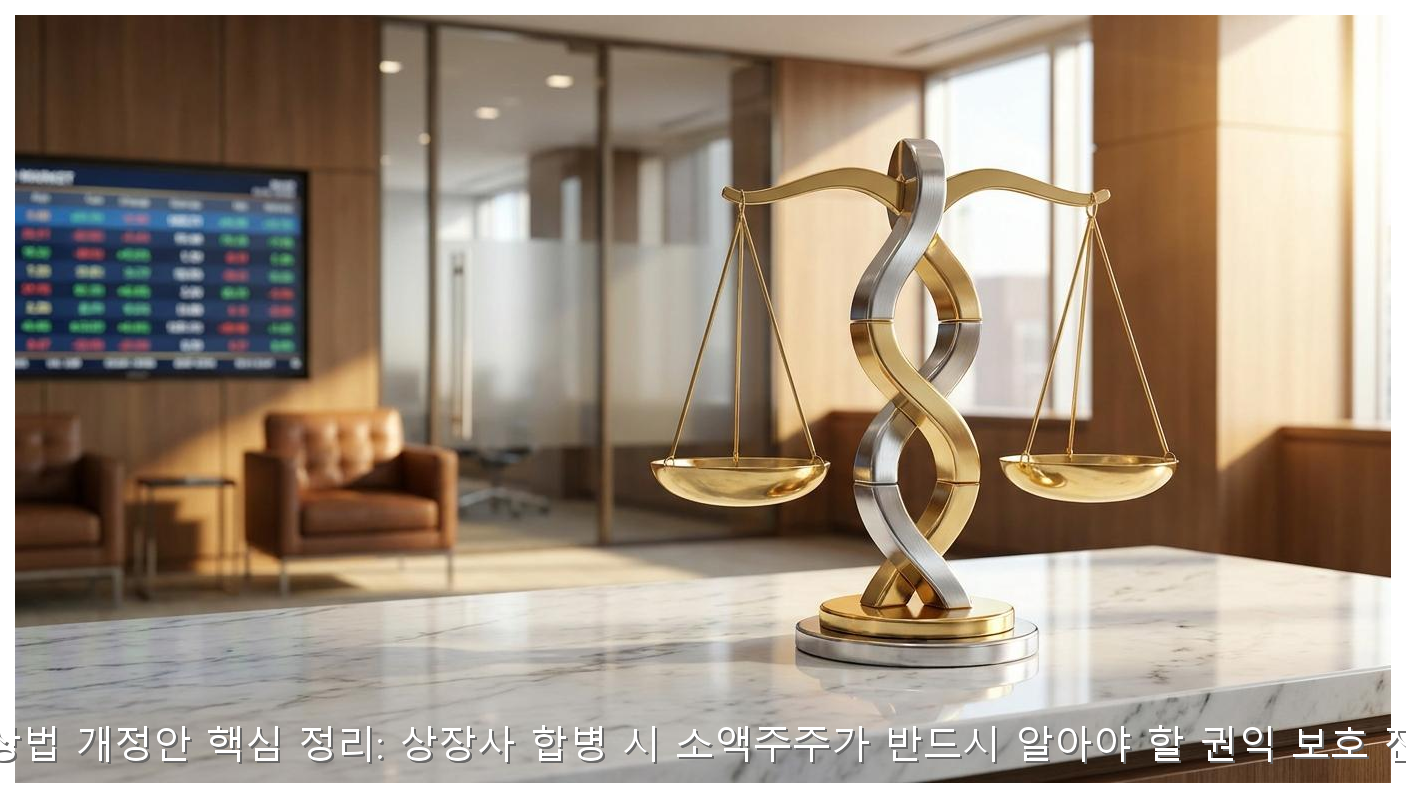 K-상법 개정안 핵심 정리: 상장사 합병 시 소액주주가 반드시 알아야 할 권익 보호 전략 핵심 안내 및 분석 인포그래픽 (4)