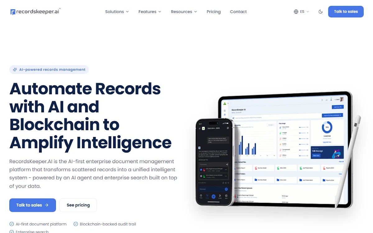 Captura de RecordsKeeper.AI