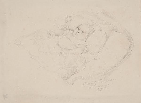Et barn i sin vugge 1852