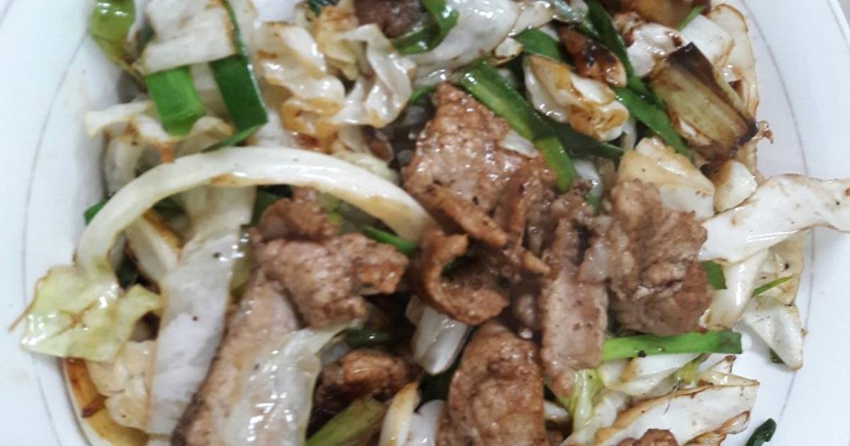 Bắp cải xào thịt