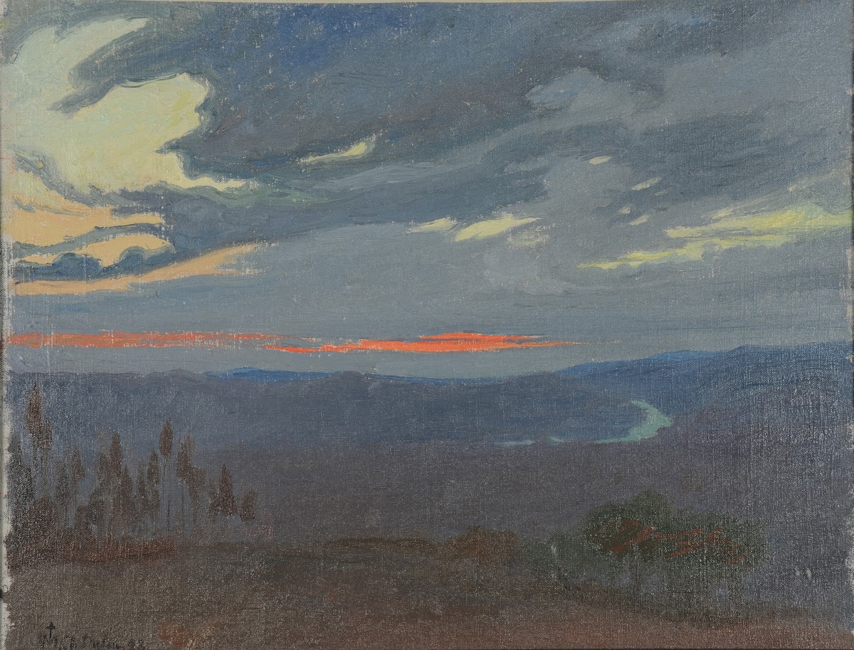 Lever de soleil au dessus de lArno 1898