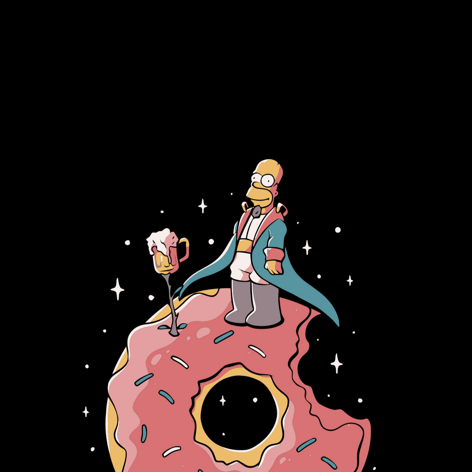 Download Homer Simpson Little Prince Donut 2K iPhone